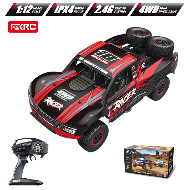 Professionele Borstelloze Vaste Snelheid Cruise Off Road RC Truck 1:12 50 KM/H Onafhankelijke Schorsing 4WD Hoge Snelheid Afstandsbediening Auto