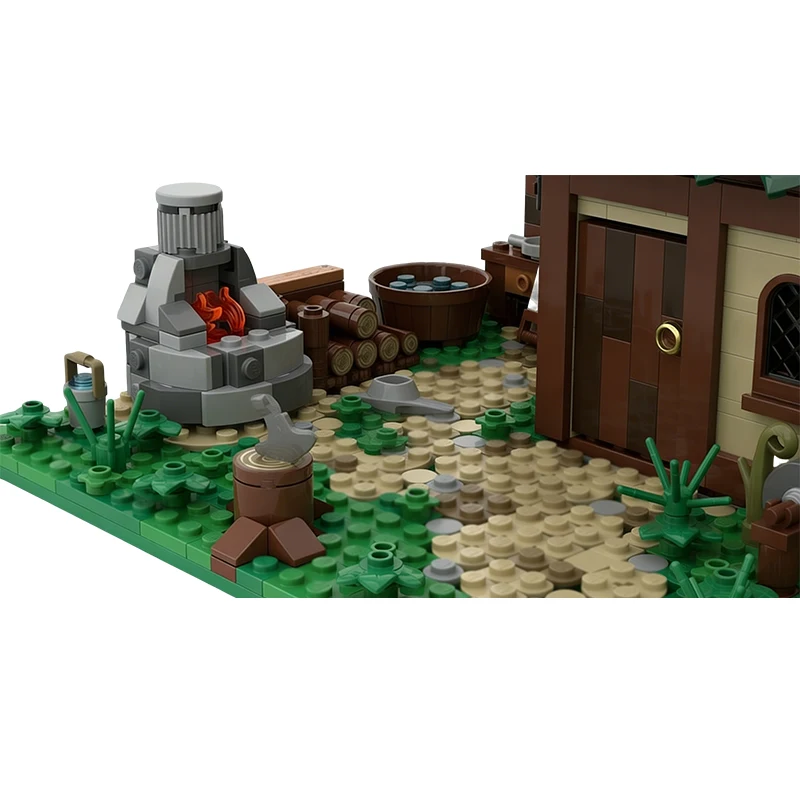 1041 PCS Customize Castle Blacksmith house MOC Customize Modular Building Block Educational Simple DIY Boys Toy Christmas Gift