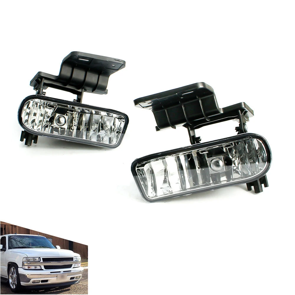 2Pcs Left Right Fog Light Lamp Bulbs for Chevy SILVERADO 1999-2002 SUBURBAN 2000-2006