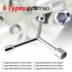 8 10 12mm Triangle Socket Wrench Bicycle Bike Y Type Wrench Sockets Multi-Standard Chrome Vanadium Steel Socket Wrench Set