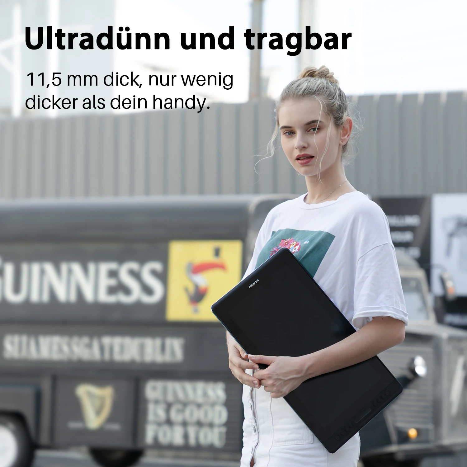 Huion Graphic Monitor Kamvas Pro 16 Drawing Tablet Screen 15.6 Inch Digital Tablets Draw Display with Battery-free Stylus Pen