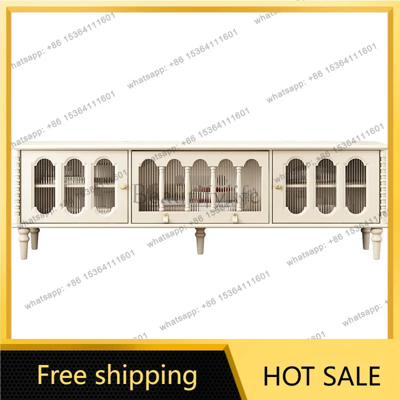 FG French Cream Wind TV Cabinet 2025 New American Light Luxury TV Cabinet