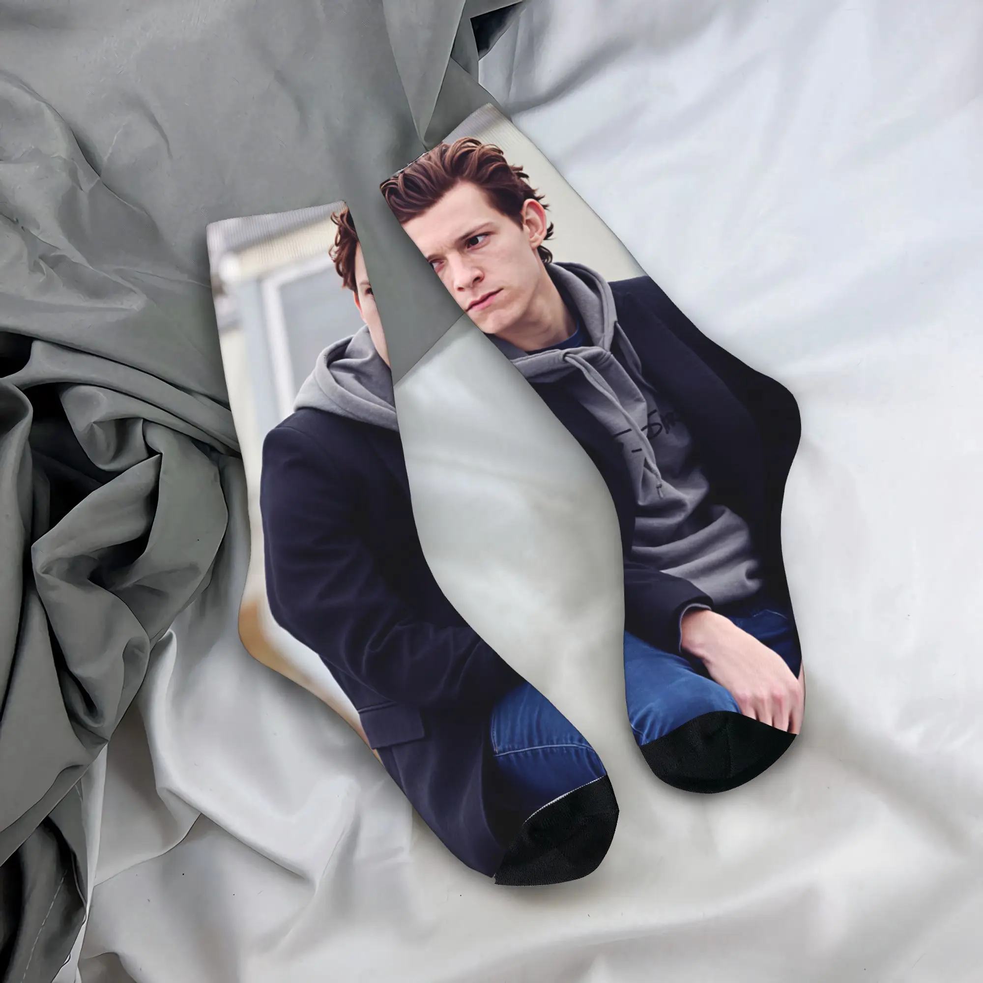 Tom hollands Stockings Gothic Socks Unisex Men Breathable Socks Autumn Cycling Custom Non-Slip Socks Birthday Present