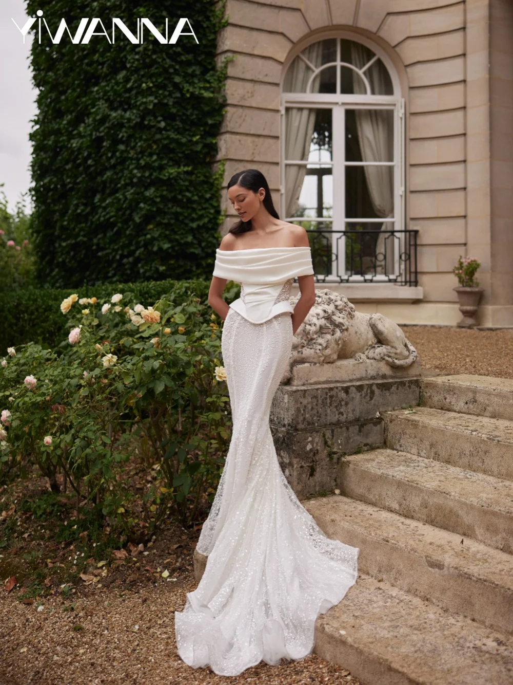 New Structured Corset Beaded Wedding Dress Elegant Off Shoulder Lace Bridal Gown Customzied Charming Mermaid Dresses For Bride