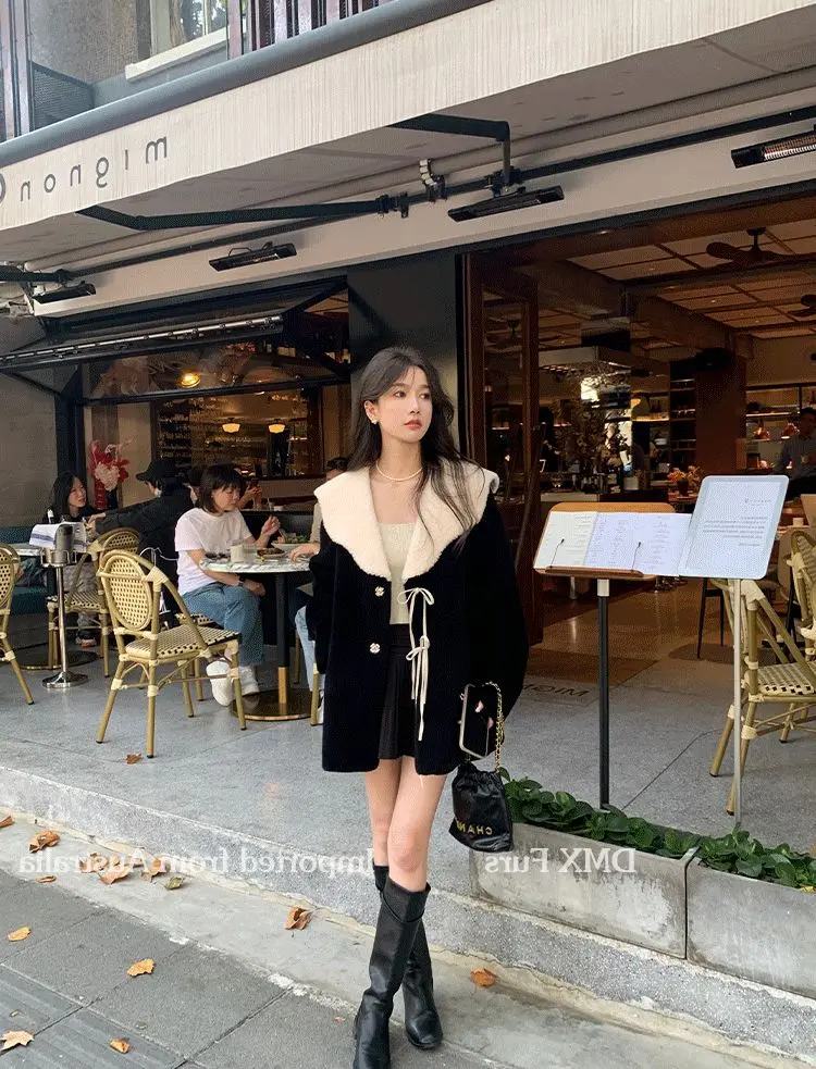 

Lamb Wool Jacket Women Green Fashion Sport Soft Foldable Button Trench Oxford Sherpa Cozy Woolen Polyester College Hoodie Ladies