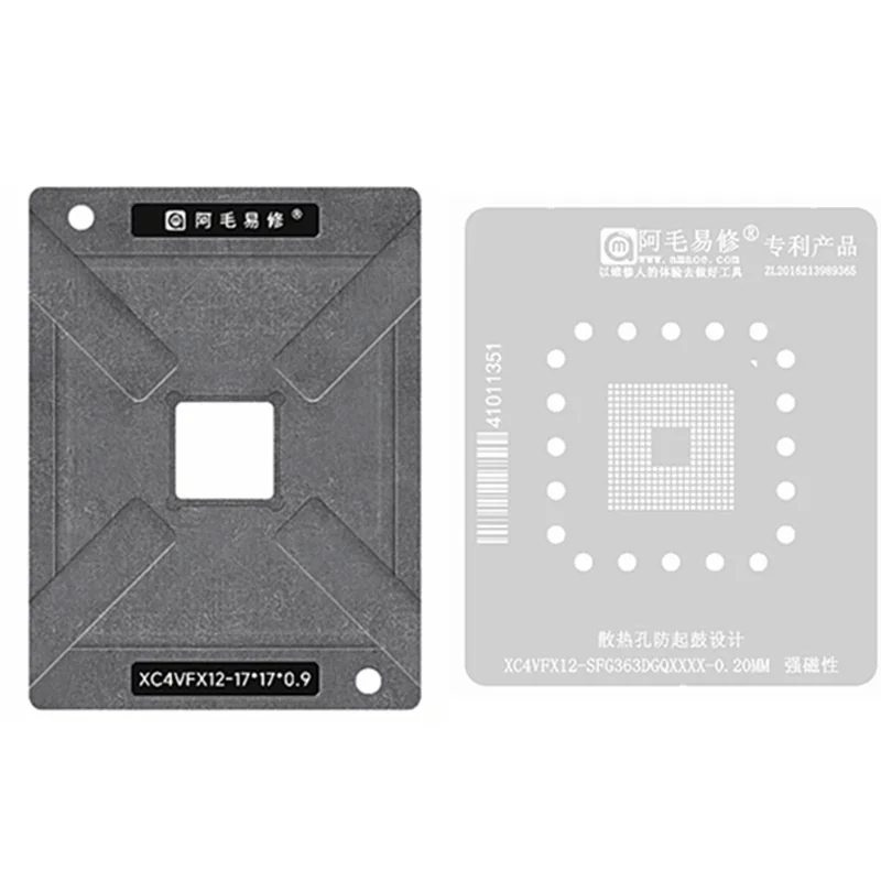 FPGA Reballing Stencil Template For XC4VFX12 XC4VLX15 XC4VLX25-10 11 12SFG363C 363I 10SF363I 11SF363C Positioning Plate Tin Net image 3
