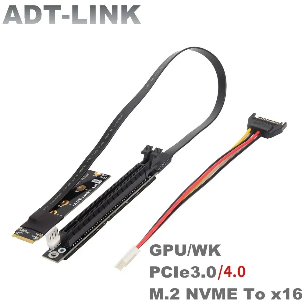 M.2 M2 NVMe to PCIe X16 4.0 Extender Riser Adapter Jumper Mining Cable GPU GTX RTX Nvidia AMD Graphics Video Card 25cm 35cm 45cm