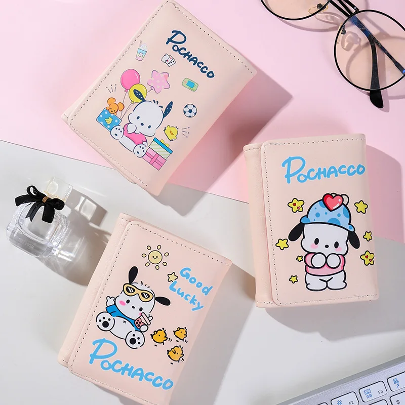 Sanrio Kuromi Coin Purse Cute Cartoon Cinnamoroll Large Capacity Waterproof Resistant To Dirt Card Bag Girl&Child Holiday Gifts