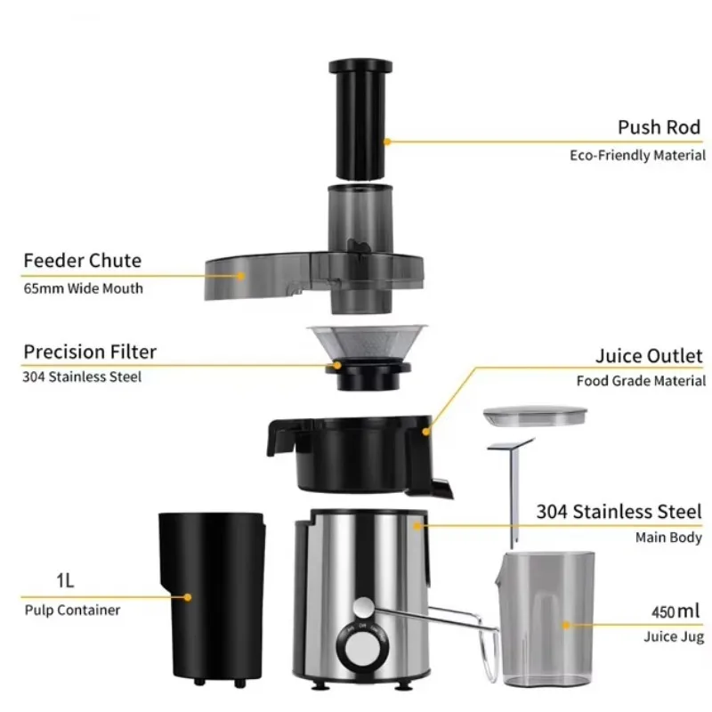 الكهربائية الفولاذ المقاوم للصدأ فم كبير متعدد الوظائف متغير السرعة التجارية المنزل الباردة الصحافة الفاكهة آلة استخراج العصير بطيئة