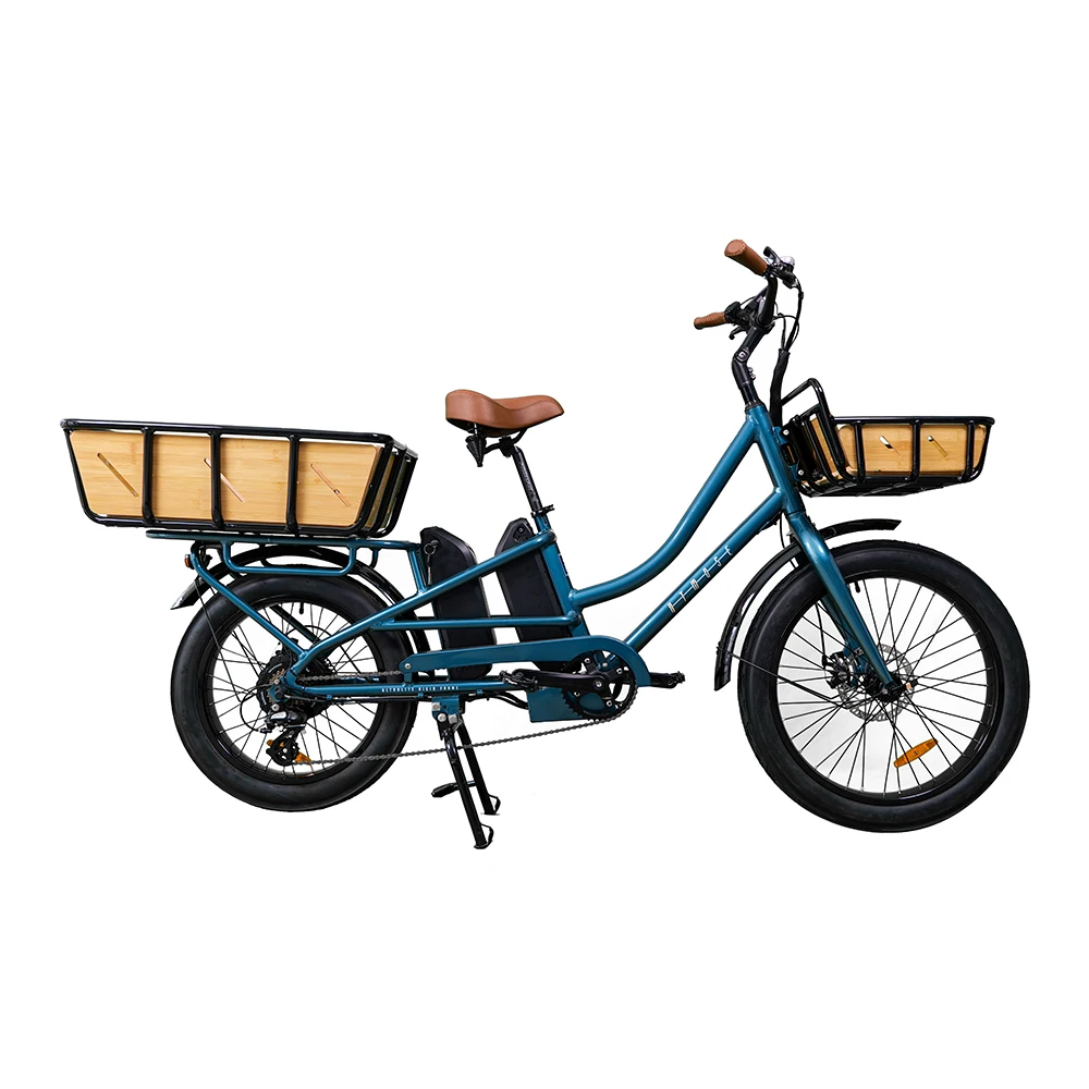 

2023 2wheel powerful electric cargo bike 48v 750w 30ah dual battery long range electric food delivery cargo ebike