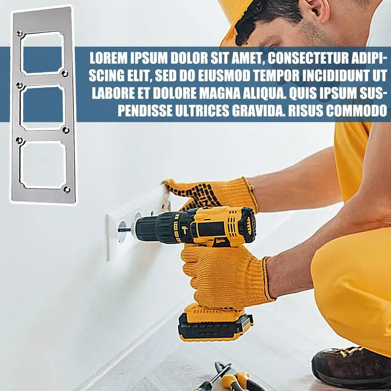 Шаблон для проволочной коробки, кронштейн для крепления низкого напряжения, инструменты для установки электрических розеток, средства для установки электрических розеток