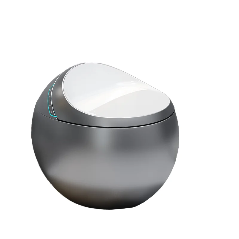 AI Voice Controlled Egg-Shape Smart Toilet With Automatic Air-Drying & Sterilization Remote Control S-Trap Drainage