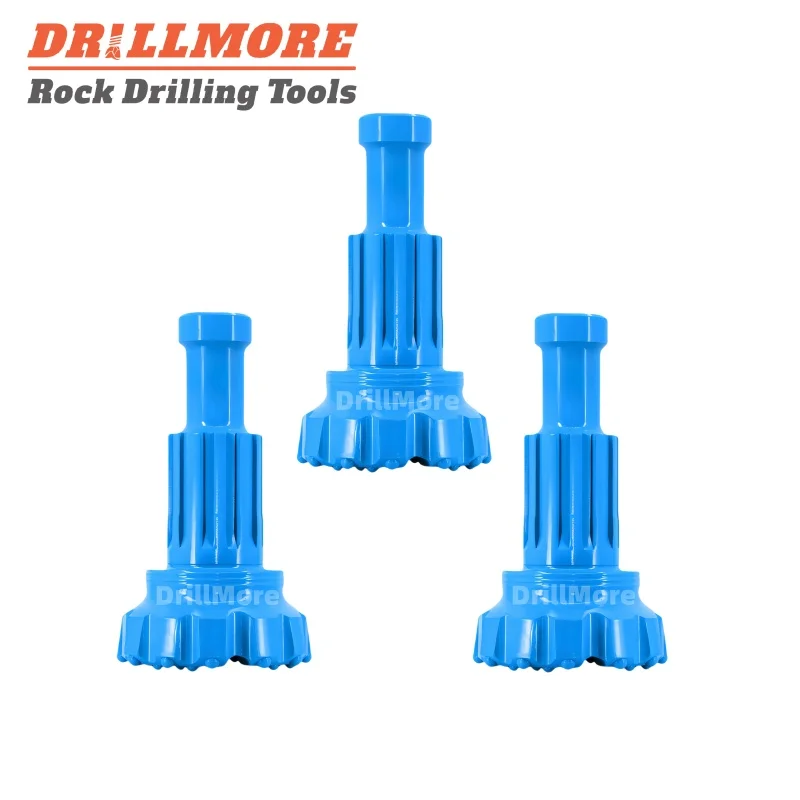 DrillMore 8-Inch DTH Bits Coal Mining Road Construction High Strength Carbon Steel Forged Drilling Tool 3-Year Warranty