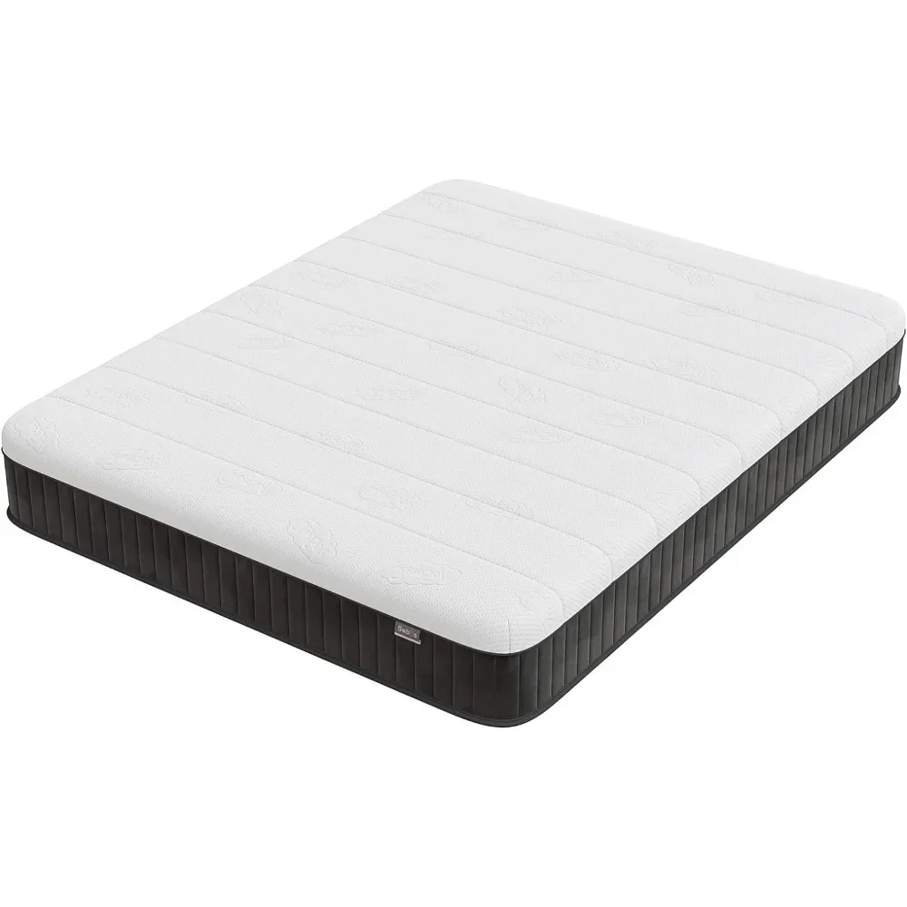 12 Inch Hybrid Memory Foam Full Size Mattress Full Bed Mattress in a Box Pressure Relief & Firm Mattress Double Size Folding Mat