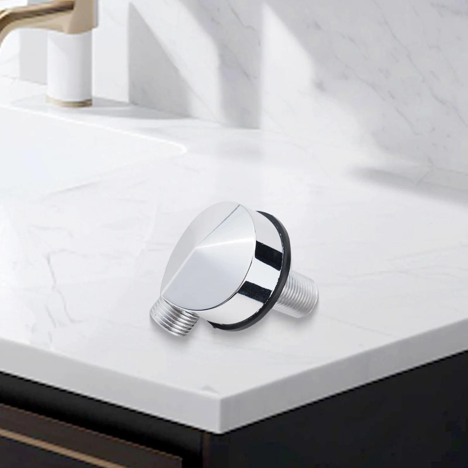 1 قطعة دش الكوع منفذ موصل الكروم اللون موصل الخرطوم جدار المخرج صمام دش مستدير أجزاء Banthroom