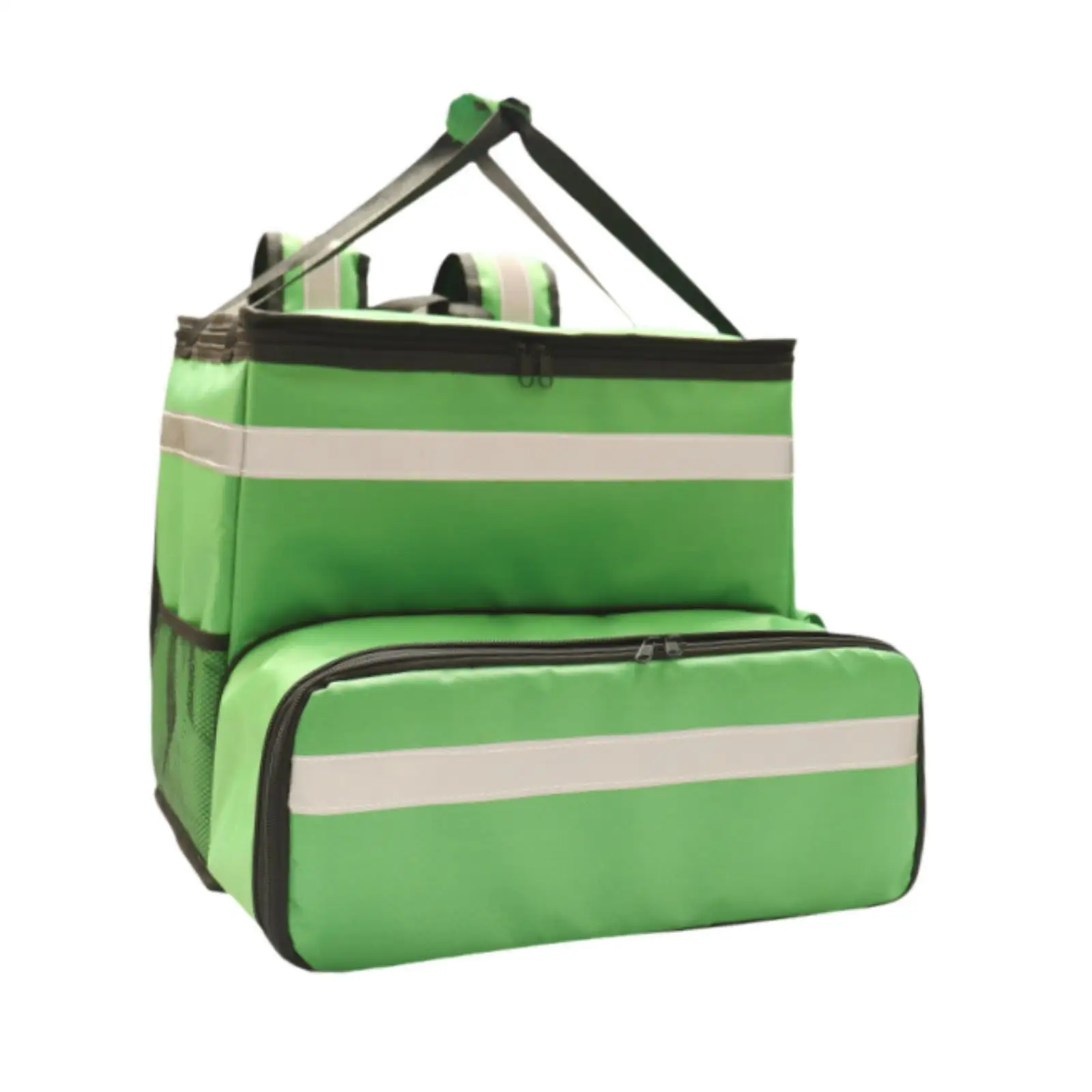 Pizza Delivery Backpack Insulated Thermal Bag for Food Waterproof Expandable Storage with Drink Pockets for Groceries