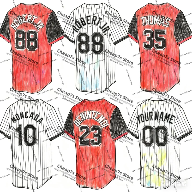 

Embroidery Chicago White American Baseball Jersey Andrew Benintendi Luis Robert Jr. BoJackson Jerseys