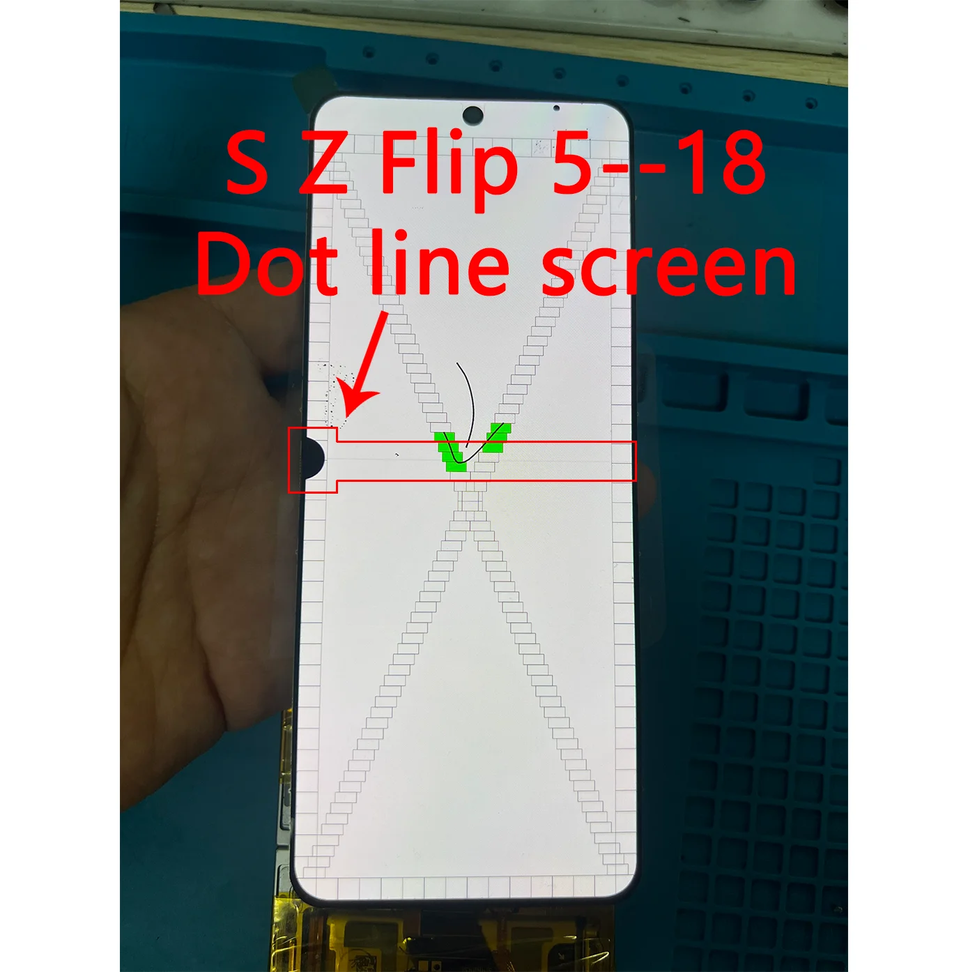 100-tested-amoled-for-samsung-z-flip-5-defected-dot-lcd-inner-screen-for-z-flip5display-touch-screen-digitizer-reapair-parts
