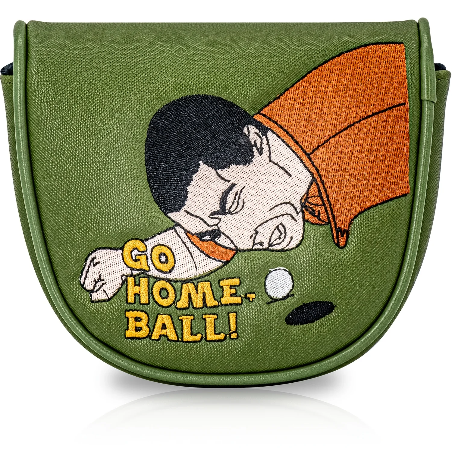 1pc Lying Figure Design Golf Club Head Cover, Golf Putter Head Cover, Golf Semi-Circular Putter Head Cover image 2