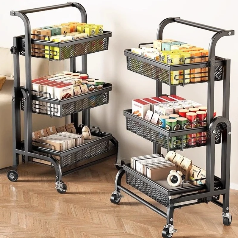 

trolley rack floor-to-ceiling multi-layer table edge books mobile bathroom snack storage balcony succulent storage rack