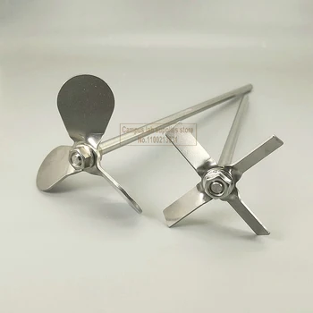 1 takım Laboratuvar Paslanmaz Çelik Karıştırma Küreği (40mm-120mm Karıştırma Bıçağı ve Karıştırma Çubuğu) Eğitim Ekipmanları ve Malzemeleri