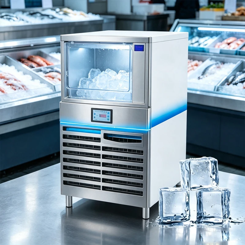 Split Type Commercial Ice Cube Maker High Efficiency Ice Manufacturing Equipment For Restaurant Kitchen Usage Customized