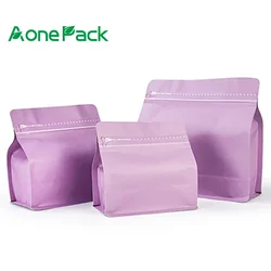 50PCS High Quality Matt Purple Aluminum Foil Nut Rice Dog Food Pouch 150g 250g 500g Coffee Powder Whey Protein Tea Packaging Bag