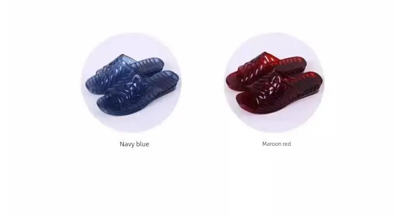 Sandalias de gelatina de cristal para mujer, talla grande, con soporte de plástico, antideslizantes para baño, sandalias de p...