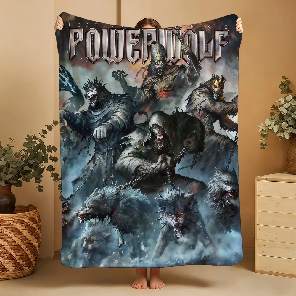 

Плюшевый плед-накидка Super Cozy для гостиной и дивана P-PowerwolfS, подарки на день рождения (Childish Albums)