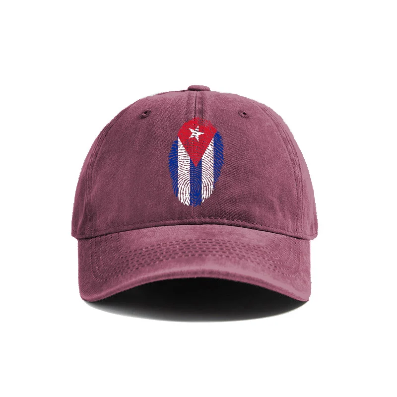 Cuba Flag Hat for Men Women Adjustable Distressed Caps Washed Cuba Map Baseball Cap Dad Gift