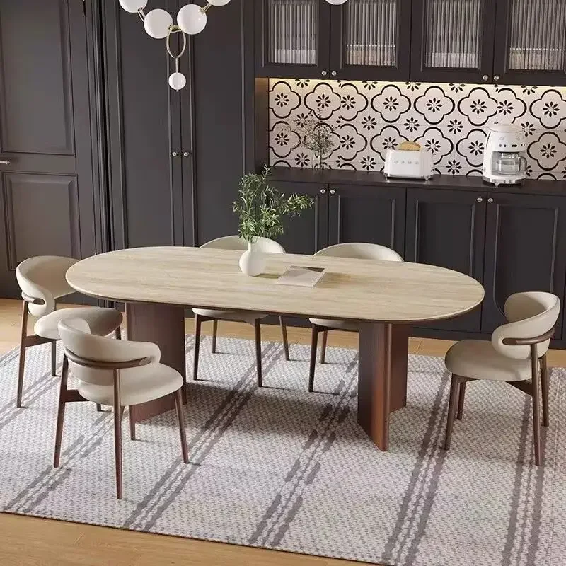 

Coffee House Dining Tables Solid Wood Seating Room Luxury Space Saving Kitchen Living Marble Table A Manger Balcony Furniture