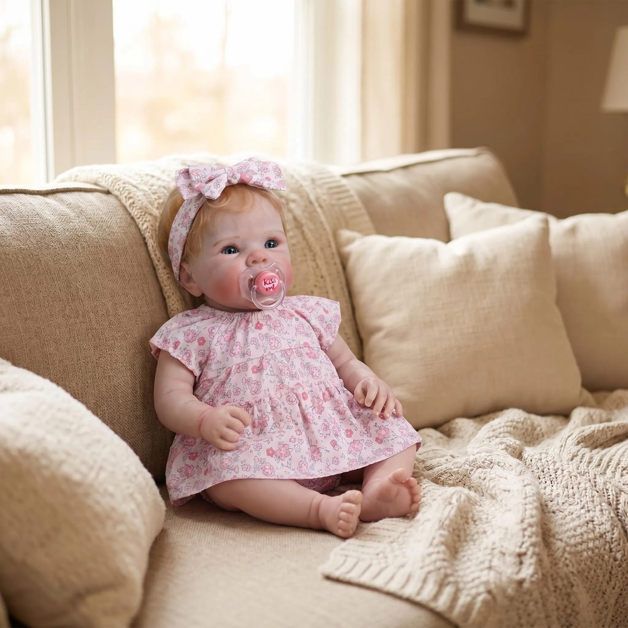 NPK 18inch Lifelike Reborn Baby Doll BeBe Newborn Bettie Cloth Body Multiple Layers Painting 3D Skin Collectible Toy