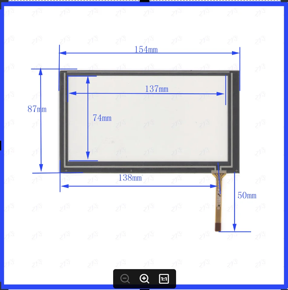 

ZhiYuSun XWT1502 this is compatible 154*87 6.2 Inch Touch Screen for GPS the GLASS is for tble compatible 154*87mm