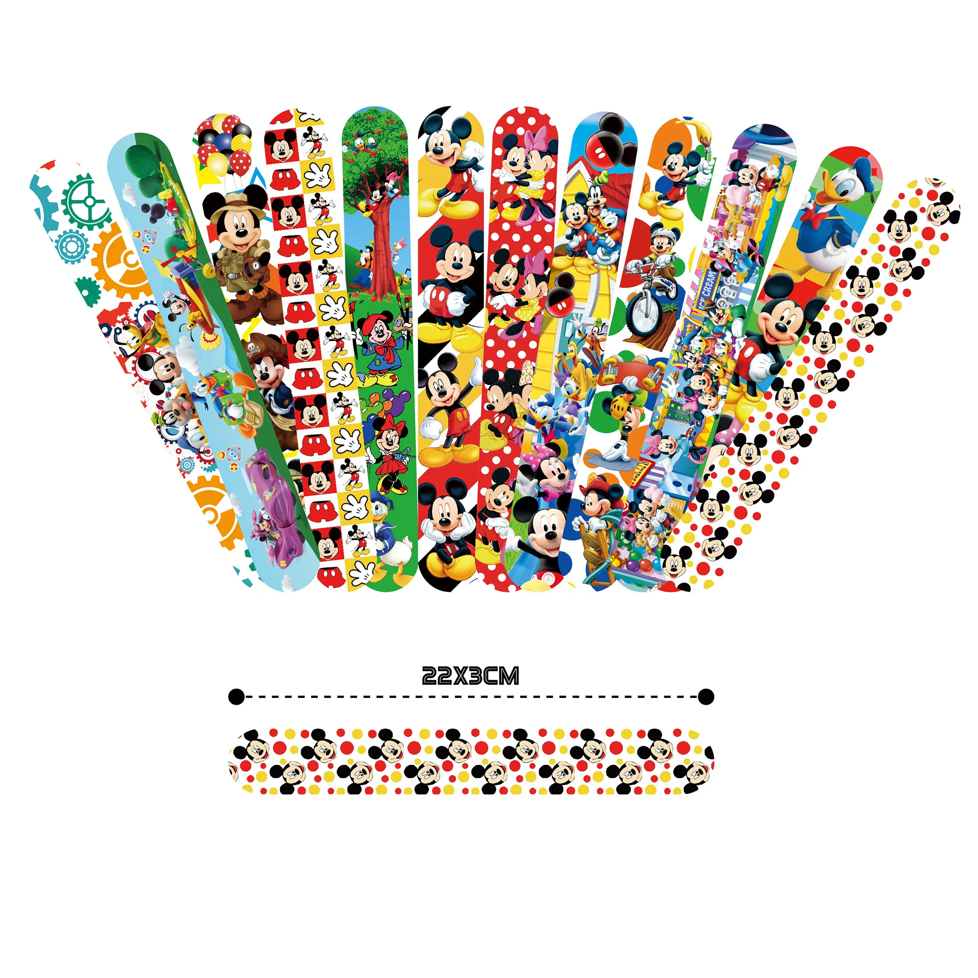 12/36 قطعة ميكي ماوس صفعة أساور حفلة لصالح ميني الأساور هدايا حفلة عيد ميلاد لوازم الفصول الدراسية المكافآت عيد الميلاد Sto #1