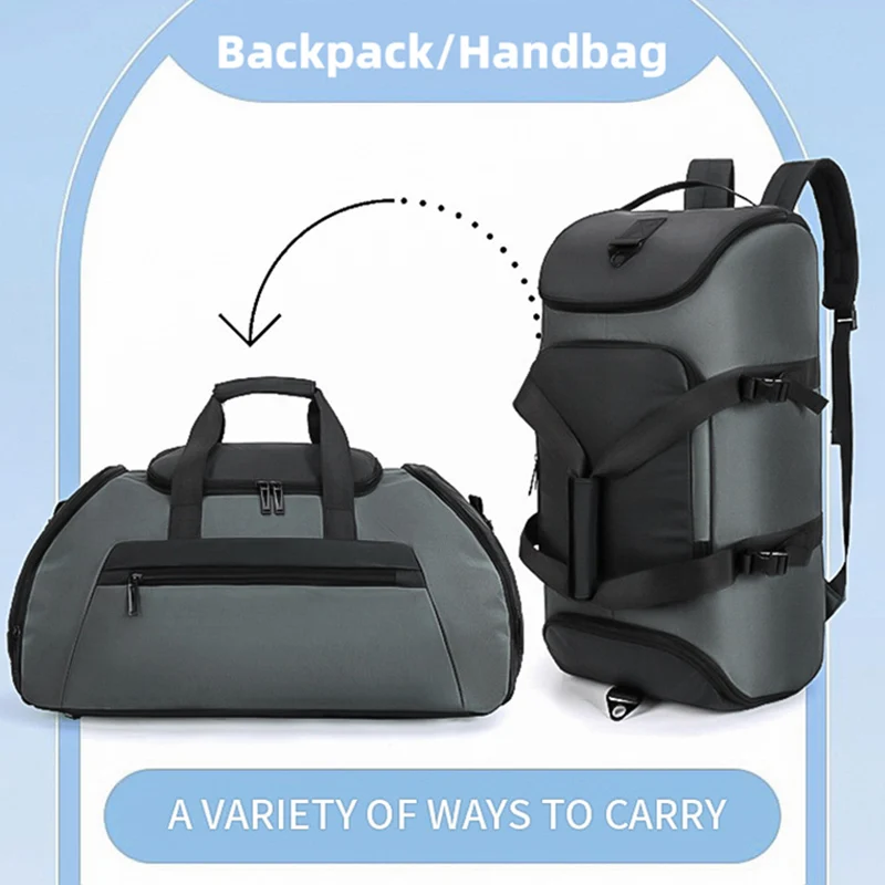 Men Large Space Multifunctional Travelling Handbag  Dry and Wet Separation Daily Outing Backpack Short Trip Luggage Bags