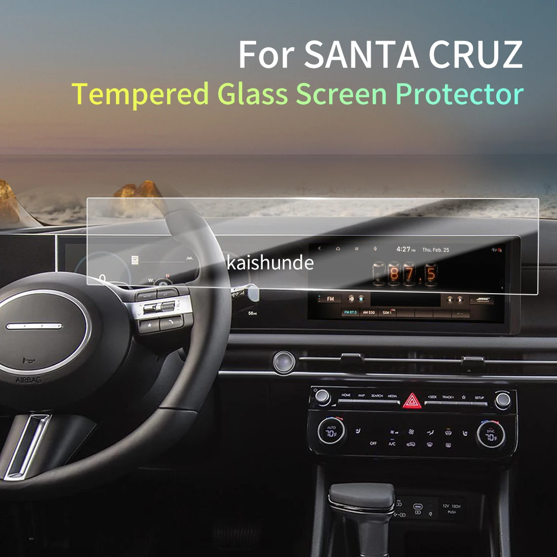 Car Stickers Meters Protector For 26 HYUNDAI SANTA CRUZ Tempered Glass Protective Film Display Navigation Vehicle