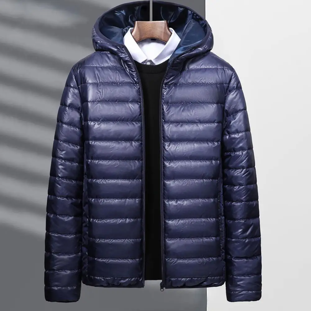 New Fashion Men Cold Jacket Winter Light Jacket Slim Puffer Jacket Portable Windproof Down Coat Cotton Filling Quilted Coat 2024