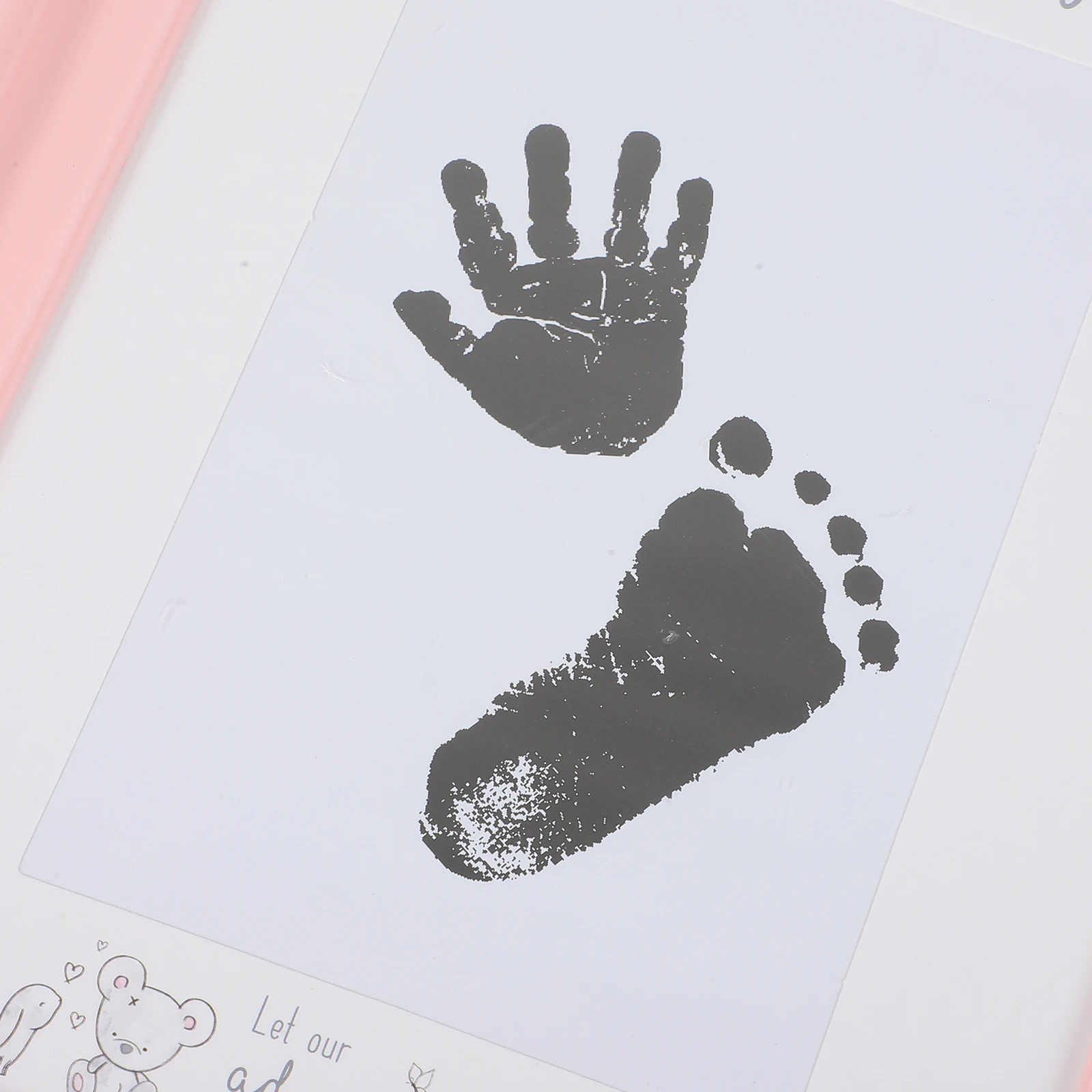 Newborn Baby Growth Commemorative Picture Frame White PVC Plastic 1st Year Handprint Footprint Kit Baby Shower Birthday Mother