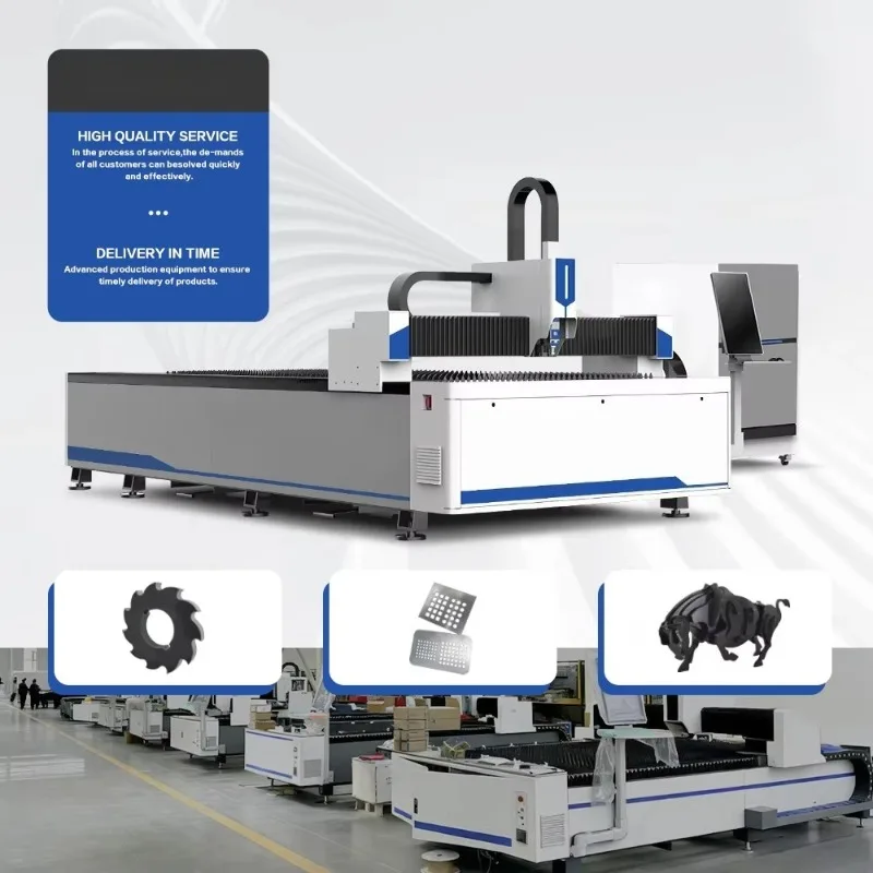 2D 3D CE Cover Fiber Laser Cutting Machine 1500W 3000W 6kW 30kW Aluminum Iron Copper Stainless Steel Sheet