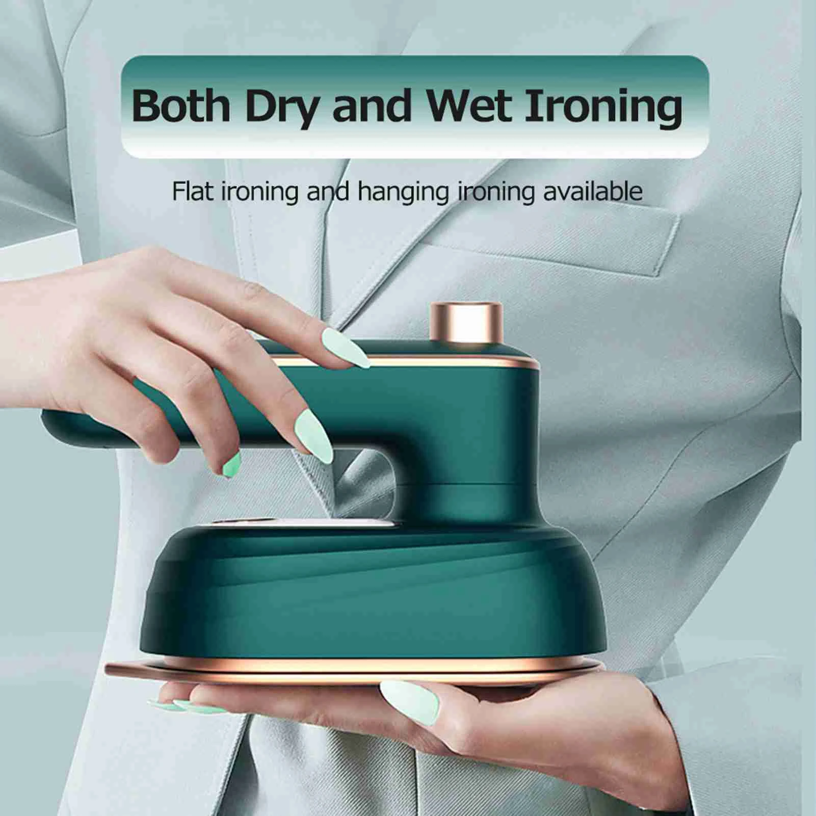 Mini vaporizador de roupas portátil de 38 W - Ferro a vapor portátil para roupas de viagem, removedor rápido de rugas para camisas, vestidos, ternos