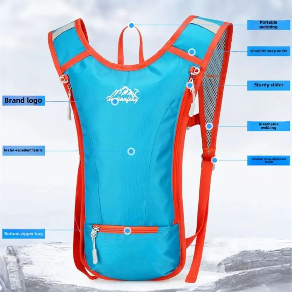 Breathable Running Hydration Vest Waterproof Ultra-light Running Hydration Bag Adjustable Nylon Material Water Backpack Marathon