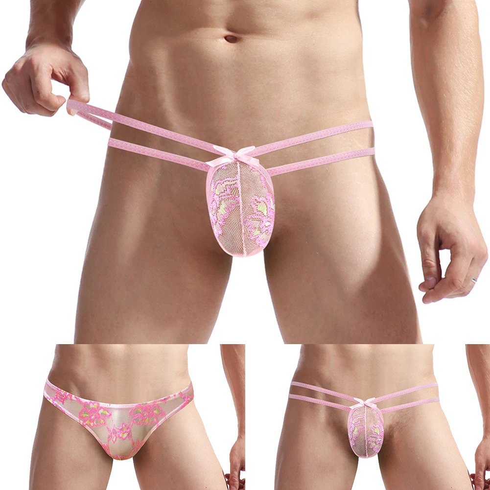 Сексуальные мужские трусы-сисси, ультратонкое прозрачное сетчатое нижнее белье, кружевные полые шорты, плавки, эластичные дышащие трусы для геев
