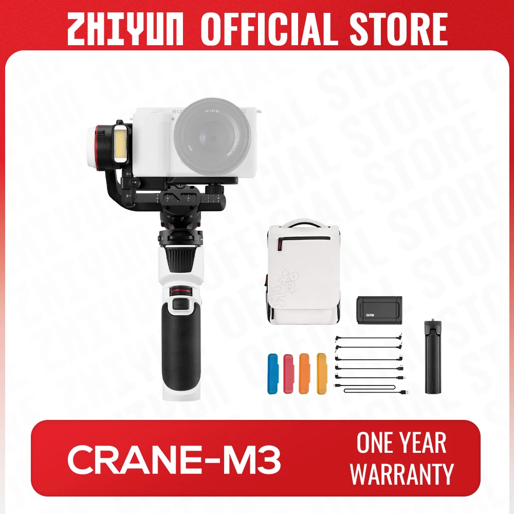 ZHIYUN Crane M3 อย่างเป็นทางการ Crane M3 Gimbal สำหรับกล้อง Mirrorless สมาร์ทโฟน Action Cam Handheld Stabilizer สำหรับกล้อง iPhone 14 Pro Max