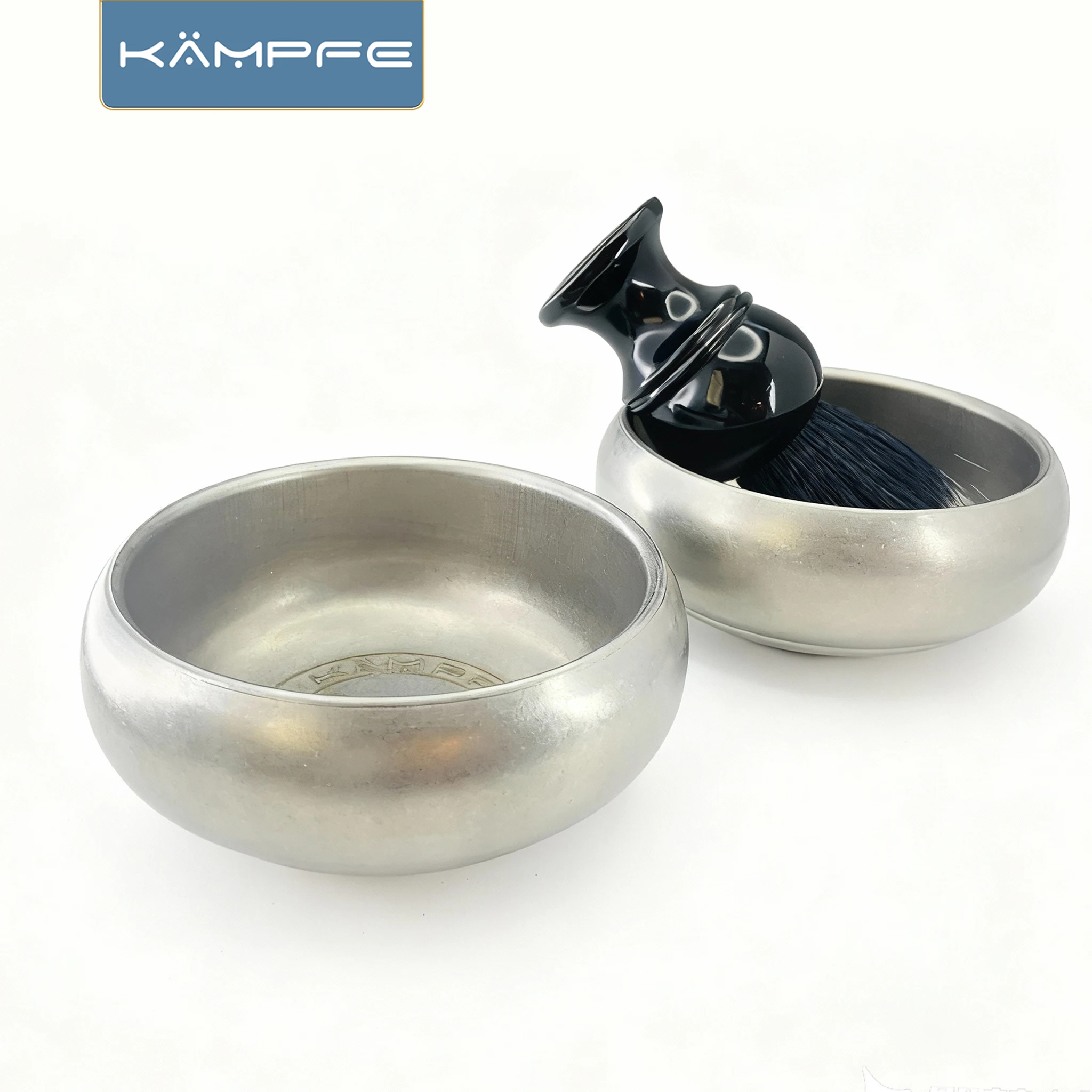 KAMPFE Stainless Steel Shaving Bowl, Essential Grooming Tools for Barbershop Home Use  Compact Two models