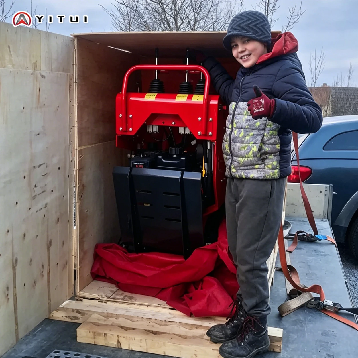 Minidumper Autocargable Hidráulico para Granja, Terrenos Inclinados, Jardín, Manipulación de Materiales de Construcción, Personalizable
