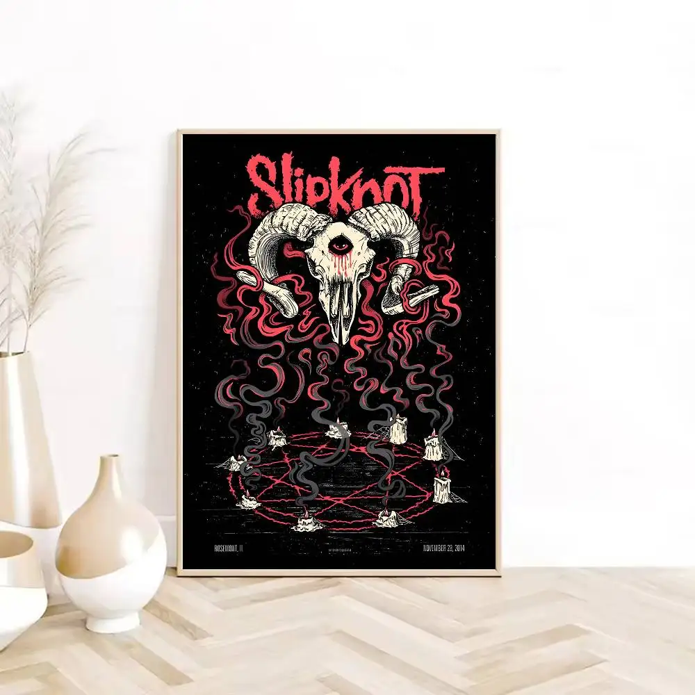 لعبة S-SlipKnotS B-Band شعار R-Retro ملصق HD لزجة جدار مقاوم للماء غرفة المعيشة المنزلي غرفة نوم النوم بار الديكور الجمالي #6