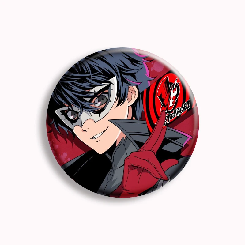 Dancing in Starlight Persona 5 Game Button Pin Makoto Ren Amamiya Ryuji Cartoon Brooch Badge Bag Decor Gamer Collect Gift 58mm