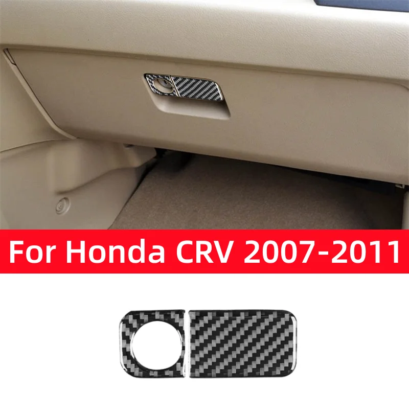 

Для Honda CRV 2007 2008 2009 2010 2011, аксессуары из углеродного волокна, интерьер автомобиля, пассажирский боковой ящик для перчаток, ящик для хранения, накладка