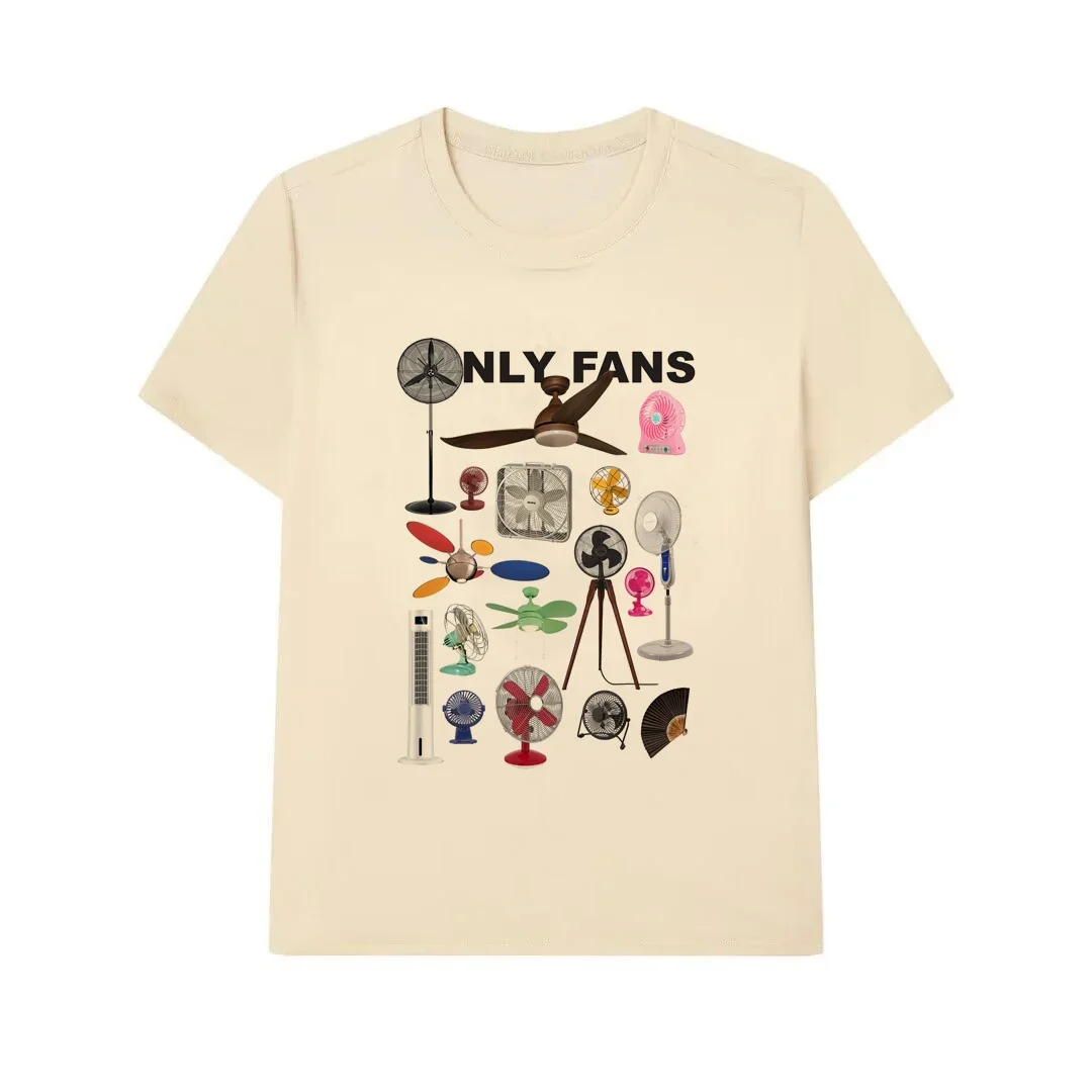 المشجعين فقط-المرأة س الرقبة قمم الرسم ، الإناث تي شيرت ، المتناثرو ، قصيرة الأكمام ، فضفاضة ، عارضة ، خمر ، الصيف ، جديد #4