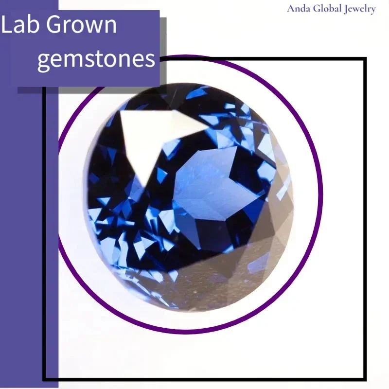 

L-F-Lab выращенный сапфир королевского синего цвета круглой огранки AAA + герметичность для настройки ювелирных изделий и индивидуального дизайна на выбор Сертификат AGL